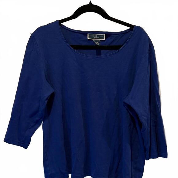 Karen Scott Tops - Karen Scott Women's Royal Blue Long Sleeve Top